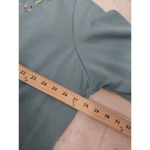 BLAIR Sweater Cardigan Blue Button Front Embroidered Sz 2XL - Picture 12 of 12